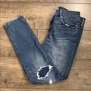 LOFT Modern Skinny Ripped Jeans